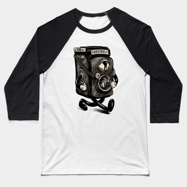 The Original Raw (Black and White) Baseball T-Shirt by anycolordesigns